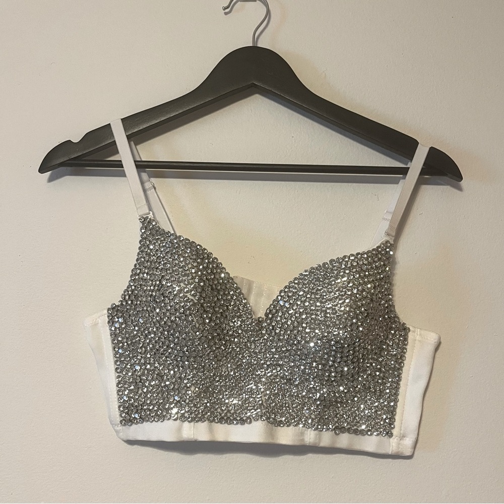 Bedazzled Cropped Bra